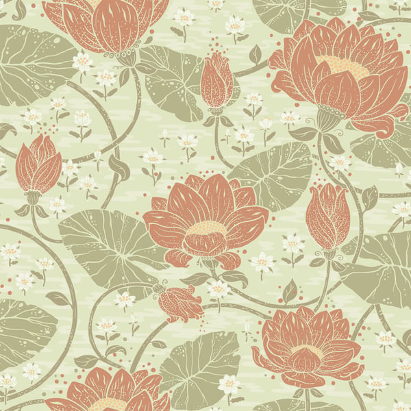 Galerie Wallpaper Product code: 83119 - Hjarterum Wallpaper Collection - Light green Colours -  