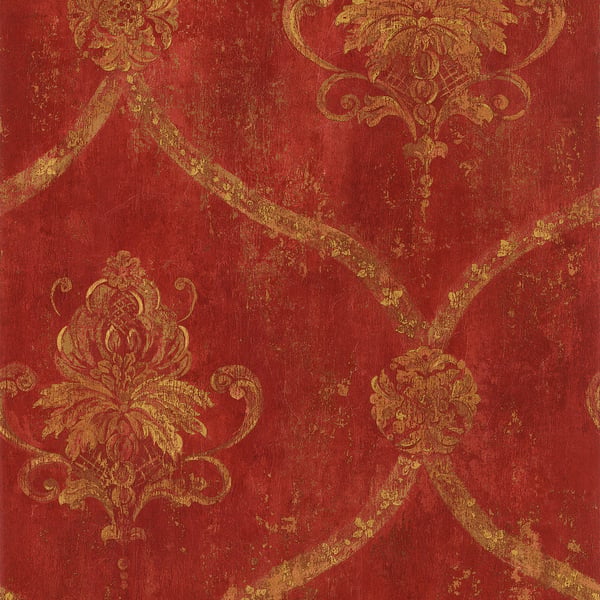 Galerie Wallpaper Product code: CI38254 - Classic Silks 4 Wallpaper Collection - Red, Tan, Ochre, Terra Cotta Colours -  