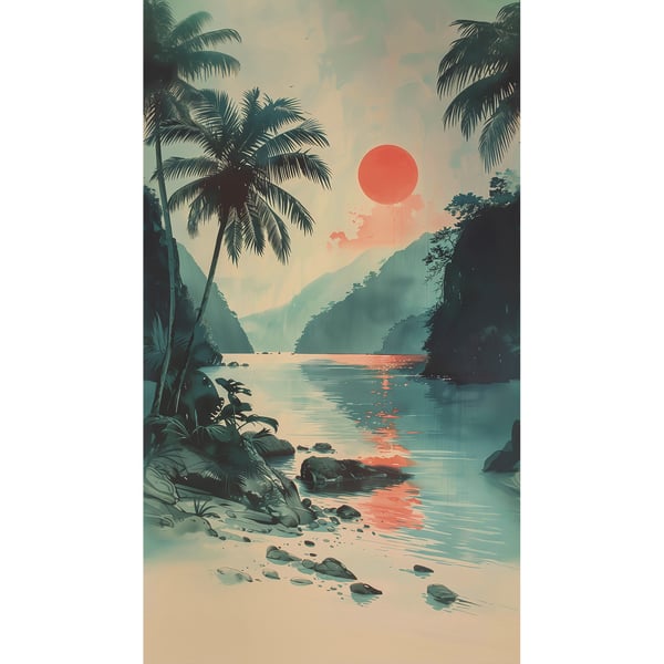 Galerie Wallpaper Product code: HZ62093M - Horizon Wallpaper Collection - Green Orange Colours -  