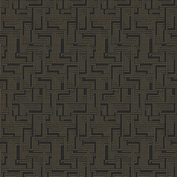 L-BD2007 -  Wallpaper Collection - Bronze Brown Colours - Geometric Design