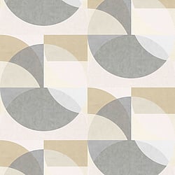 Galerie Wallcoverings Product Code: 10150-02 - ELLE Decoration Wallpaper Collection Galerie Wallcoverings Product Code 10150-02 - ELLE Decoration Wallpaper Collection - Grey Beige Colours - Geometric Circle Graphic Design