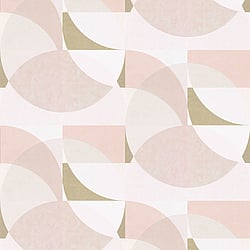 Galerie Wallcoverings Product Code: 10150-05 - ELLE Decoration Wallpaper Collection Galerie Wallcoverings Product Code 10150-05 - ELLE Decoration Wallpaper Collection - Blush Pink Gold Cream Colours - Geometric Circle Graphic Design