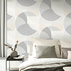 Galerie Wallcoverings Product Code: 10150-31 - ELLE Decoration Wallpaper Collection Galerie Wallcoverings Product Code 10150-31 - ELLE Decoration Wallpaper Collection - Light Grey Beige Colours - Geometric Circle Graphic Design
