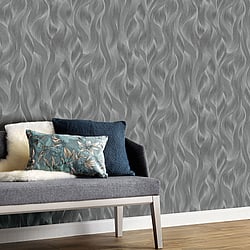 Galerie Wallcoverings Product Code: 10151-47 - ELLE Decoration Wallpaper Collection Galerie Wallcoverings Product Code 10151-47 - ELLE Decoration Wallpaper Collection - Silver Grey Colours - Wave Design