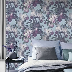Galerie Wallcoverings Product Code: 10153-18 - ELLE Decoration Wallpaper Collection Galerie Wallcoverings Product Code 10153-18 - ELLE Decoration Wallpaper Collection - Teal Pink Green Colours - Floral Baroque Design