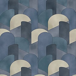 Galerie Wallcoverings Product Code: 10155-08 - ELLE Decoration Wallpaper Collection Galerie Wallcoverings Product Code 10155-08 - ELLE Decoration Wallpaper Collection - Blue Teal Beige Colours - 3D Geometric Graphic Design