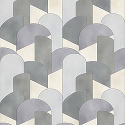 Galerie Wallcoverings Product Code: 10155-10 - ELLE Decoration Wallpaper Collection Galerie Wallcoverings Product Code 10155-10 - ELLE Decoration Wallpaper Collection - Grey Silver Beige Colours - 3D Geometric Graphic Design