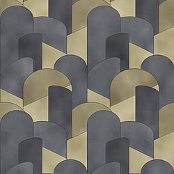 Galerie Wallcoverings Product Code: 10155-15 - ELLE Decoration Wallpaper Collection Galerie Wallcoverings Product Code 10155-15 - ELLE Decoration Wallpaper Collection - Gold Black Colours - 3D Geometric Graphic Design