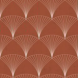Galerie Wallcoverings Product Code: 12002 - Design Wallpaper Collection Galerie Wallcoverings Product Code 12002 - Design Wallpaper Collection - Terracotta Colours - Art Deco Fan Design