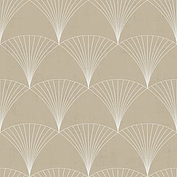 Galerie Wallcoverings Product Code: 12003 - Design Wallpaper Collection Galerie Wallcoverings Product Code 12003 - Design Wallpaper Collection - Clay Brown White Colours - Art Deco Fan Design