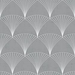 Galerie Wallcoverings Product Code: 12004 - Design Wallpaper Collection Galerie Wallcoverings Product Code 12004 - Design Wallpaper Collection - Grey Silver Colours - Art Deco Fan Design