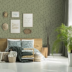 Galerie Wallcoverings Product Code: 12019 - Design Wallpaper Collection Galerie Wallcoverings Product Code 12019 - Design Wallpaper Collection - Green Colours - Leaves Design