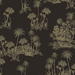 Galerie Wallcoverings Product Code: 12595 - Ted Baker Fantasia Wallpaper Collection Galerie Wallcoverings Product Code 12595 - Ted Baker Fantasia Wallpaper Collection - Black Gold Colours - Laurel Design