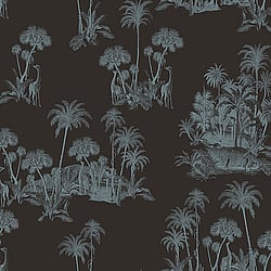 Galerie Wallcoverings Product Code: 12600 - Ted Baker Fantasia Wallpaper Collection Galerie Wallcoverings Product Code 12600 - Ted Baker Fantasia Wallpaper Collection - Black Turquoise Colours - Laurel Design