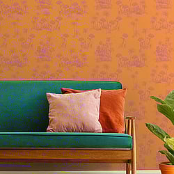 Galerie Wallcoverings Product Code: 12602 - Ted Baker Fantasia Wallpaper Collection Galerie Wallcoverings Product Code 12602 - Ted Baker Fantasia Wallpaper Collection - Orange Pink Colours - Laurel Design