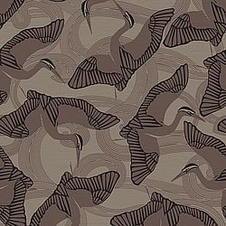 Galerie Wallcoverings Product Code: 12620 - Ted Baker Fantasia Wallpaper Collection Galerie Wallcoverings Product Code 12620 - Ted Baker Fantasia Wallpaper Collection - Brown Black Beige Colours - Cranes Design
