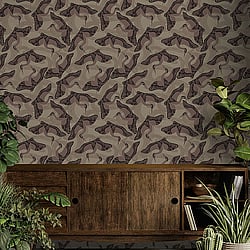 Galerie Wallcoverings Product Code: 12620 - Ted Baker Fantasia Wallpaper Collection Galerie Wallcoverings Product Code 12620 - Ted Baker Fantasia Wallpaper Collection - Brown Black Beige Colours - Cranes Design