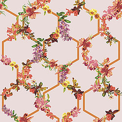 Galerie Wallcoverings Product Code: 12646 - Ted Baker Fantasia Wallpaper Collection Galerie Wallcoverings Product Code 12646 - Ted Baker Fantasia Wallpaper Collection - Pink Orange Red Green Yellow Purple Colours - Lost Garden Trelise Design