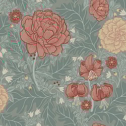 Galerie Wallcoverings Product Code: 14002 - Ekbacka Wallpaper Collection Galerie Wallcoverings Product Code 14002 - Ekbacka Wallpaper Collection - Green Blue Colours - Camille Design