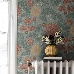 Galerie Wallcoverings Product Code: 14002 - Ekbacka Wallpaper Collection Galerie Wallcoverings Product Code 14002 - Ekbacka Wallpaper Collection - Green Blue Colours - Camille Design