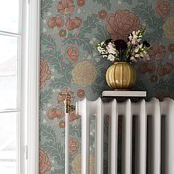 Galerie Wallcoverings Product Code: 14002 - Ekbacka Wallpaper Collection Galerie Wallcoverings Product Code 14002 - Ekbacka Wallpaper Collection - Green Blue Colours - Camille Design