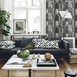 Galerie Wallcoverings Product Code: 14111 - Marimekko Essentials Wallpaper Collection Galerie Wallcoverings Product Code 14111 - Marimekko Essentials Wallpaper Collection - Black White Colours - Marimekko Ruutukaava Design
