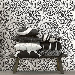 Galerie Wallcoverings Product Code: 14131 - Marimekko Essentials Wallpaper Collection Galerie Wallcoverings Product Code 14131 - Marimekko Essentials Wallpaper Collection - Black White Colours - Marimekko Bottna Design