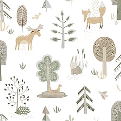 Galerie Wallcoverings Product Code: 14802 - Little Explorers 2 Wallpaper Collection Galerie Wallcoverings Product Code 14802 - Little Explorers 2 Wallpaper Collection - Green Colours - Bring your walls to life with this friendly wallpaper design. Featuring cute, shy country animals such as foxes, deer and hedgehogs, this unique wallpaper is ideal for sparking their imagination, whether they are babies or older. Suitable for using as a sweet nursery wallpaper, this animal inspired design is available in a three muted colourways, and is ideal for creating a modern and warm feel in your child’s bedroom or playroom. Design