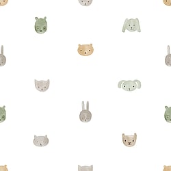 Galerie Wallcoverings Product Code: 14812 - Little Explorers 2 Wallpaper Collection Galerie Wallcoverings Product Code 14812 - Little Explorers 2 Wallpaper Collection - Green Colours - This delightful design features simple watercolour designs of rabbits, bears, cats and dogs. With its minimalist illustrations, this wallpaper brings the beauty of wildlife into your child's bedroom or playroom and creates an inspiring but calm environment. Design