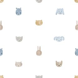 Galerie Wallcoverings Product Code: 14813 - Little Explorers 2 Wallpaper Collection Galerie Wallcoverings Product Code 14813 - Little Explorers 2 Wallpaper Collection - Heavenly Colours - This delightful design features simple watercolour designs of rabbits, bears, cats and dogs. With its minimalist illustrations, this wallpaper brings the beauty of wildlife into your child's bedroom or playroom and creates an inspiring but calm environment. Design