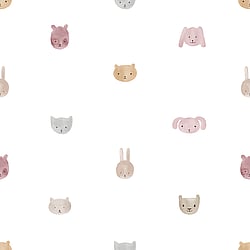 Galerie Wallcoverings Product Code: 14814 - Little Explorers 2 Wallpaper Collection Galerie Wallcoverings Product Code 14814 - Little Explorers 2 Wallpaper Collection - Pink Colours - This delightful design features simple watercolour designs of rabbits, bears, cats and dogs. With its minimalist illustrations, this wallpaper brings the beauty of wildlife into your child's bedroom or playroom and creates an inspiring but calm environment. Design