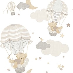 Galerie Wallcoverings Product Code: 14817 - Little Explorers 2 Wallpaper Collection Galerie Wallcoverings Product Code 14817 - Little Explorers 2 Wallpaper Collection - Beige Colours - Want to inject some fun into your child's bedroom? Look no further than this adorable design! This stylish and pastel-coloured design is perfect for kids' rooms, and the white base colour is sure to brighten up any space. Plus, the figurative vibe and fantasy feel of the bears and balloons make this the perfect paper for any little dreamer. So why wait? Add some fun to your child's room with this cute design today! Design