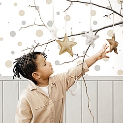 Galerie Wallcoverings Product Code: 14822 - Little Explorers 2 Wallpaper Collection Galerie Wallcoverings Product Code 14822 - Little Explorers 2 Wallpaper Collection - Silver Grey Colours - Introducing Polka, the perfect wallpaper to help create a stylish, on-trend child's bedroom. With its charming combination of light and dark polka dots against a white background this wallpaper is sure to get any child excited about their room. Design