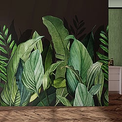 Galerie Wallcoverings Product Code: 18002 - Tropical Wallpaper Collection Galerie Wallcoverings Product Code 18002 - Tropical Wallpaper Collection - Blackberry Colours - Tropical Forest Design