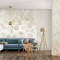 Galerie Wallcoverings Product Code: 18004 - Tropical Wallpaper Collection Galerie Wallcoverings Product Code 18004 - Tropical Wallpaper Collection - Almond Colours - Flower Rain Design