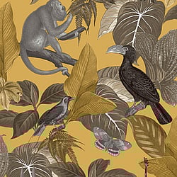 Galerie Wallcoverings Product Code: 18502 - Into The Wild Wallpaper Collection Galerie Wallcoverings Product Code 18502 - Into The Wild Wallpaper Collection - Yellow Colours - Tropical Life Design