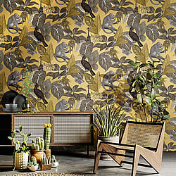 Galerie Wallcoverings Product Code: 18502 - Into The Wild Wallpaper Collection Galerie Wallcoverings Product Code 18502 - Into The Wild Wallpaper Collection - Yellow Colours - Tropical Life Design