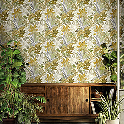 Galerie Wallcoverings Product Code: 18507 - Into The Wild Wallpaper Collection Galerie Wallcoverings Product Code 18507 - Into The Wild Wallpaper Collection - Yellow Colours - Foliage Design