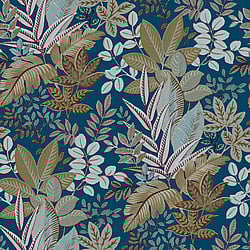 Galerie Wallcoverings Product Code: 18509 - Into The Wild Wallpaper Collection Galerie Wallcoverings Product Code 18509 - Into The Wild Wallpaper Collection - Blue Colours - Foliage Design