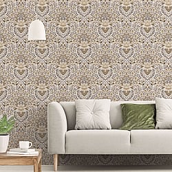 Galerie Wallcoverings Product Code: 18516 - Into The Wild Wallpaper Collection Galerie Wallcoverings Product Code 18516 - Into The Wild Wallpaper Collection - Beige Colours - Floral Damask Design