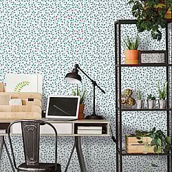 Galerie Wallcoverings Product Code: 18526 - Into The Wild Wallpaper Collection Galerie Wallcoverings Product Code 18526 - Into The Wild Wallpaper Collection - Blue Colours - Trailing Leaf Design
