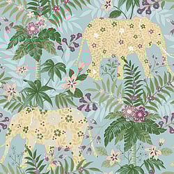 Galerie Wallcoverings Product Code: 18547 - Into The Wild Wallpaper Collection Galerie Wallcoverings Product Code 18547 - Into The Wild Wallpaper Collection - Blue Colours - Elephant Design