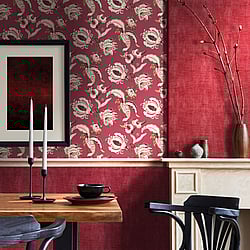 Galerie Wallcoverings Product Code: 18554 - Into The Wild Wallpaper Collection Galerie Wallcoverings Product Code 18554 - Into The Wild Wallpaper Collection - Red Colours - Abstract Floral Design