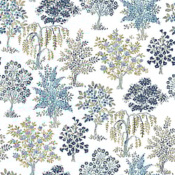Galerie Wallcoverings Product Code: 18556 - Into The Wild Wallpaper Collection Galerie Wallcoverings Product Code 18556 - Into The Wild Wallpaper Collection - Blue Colours - Alberi Trees Design