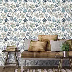 Galerie Wallcoverings Product Code: 18556 - Into The Wild Wallpaper Collection Galerie Wallcoverings Product Code 18556 - Into The Wild Wallpaper Collection - Blue Colours - Alberi Trees Design