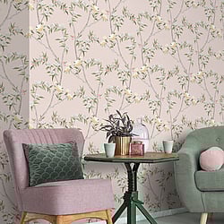 Galerie Wallcoverings Product Code: 1900-4 - Spring Blossom Wallpaper Collection Galerie Wallcoverings Product Code 1900-4 - Spring Blossom Wallpaper Collection - Light Pink Colours - CHINOISERIE Design