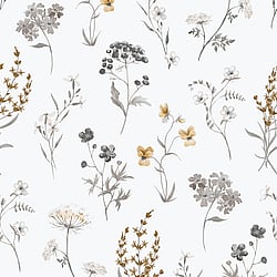 Galerie Wallcoverings Product Code: 1901-2 - Spring Blossom Wallpaper Collection Galerie Wallcoverings Product Code 1901-2 - Spring Blossom Wallpaper Collection - Grey Yellow Colours - BOTANICAL Design