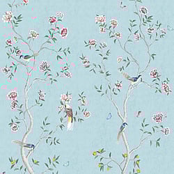 Galerie Wallcoverings Product Code: 1911-1 - Spring Blossom Wallpaper Collection Galerie Wallcoverings Product Code 1911-1 - Spring Blossom Wallpaper Collection - Turqouise Colours - CHINOISERIE MURAL Design