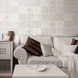 Galerie Wallcoverings Product Code: 21031 - Skagen Wallpaper Collection Galerie Wallcoverings Product Code 21031 - Skagen Wallpaper Collection - Beige Colours - Funky Tiles Design