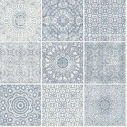 Galerie Wallcoverings Product Code: 21033 - Skagen Wallpaper Collection Galerie Wallcoverings Product Code 21033 - Skagen Wallpaper Collection - Blue Colours - Funky Tiles Design